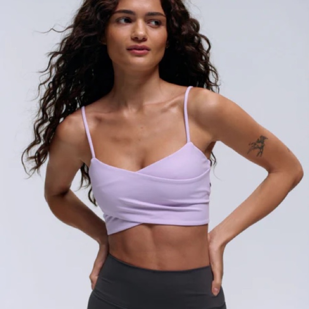Adanola Lavender Wrap-Front Bralette